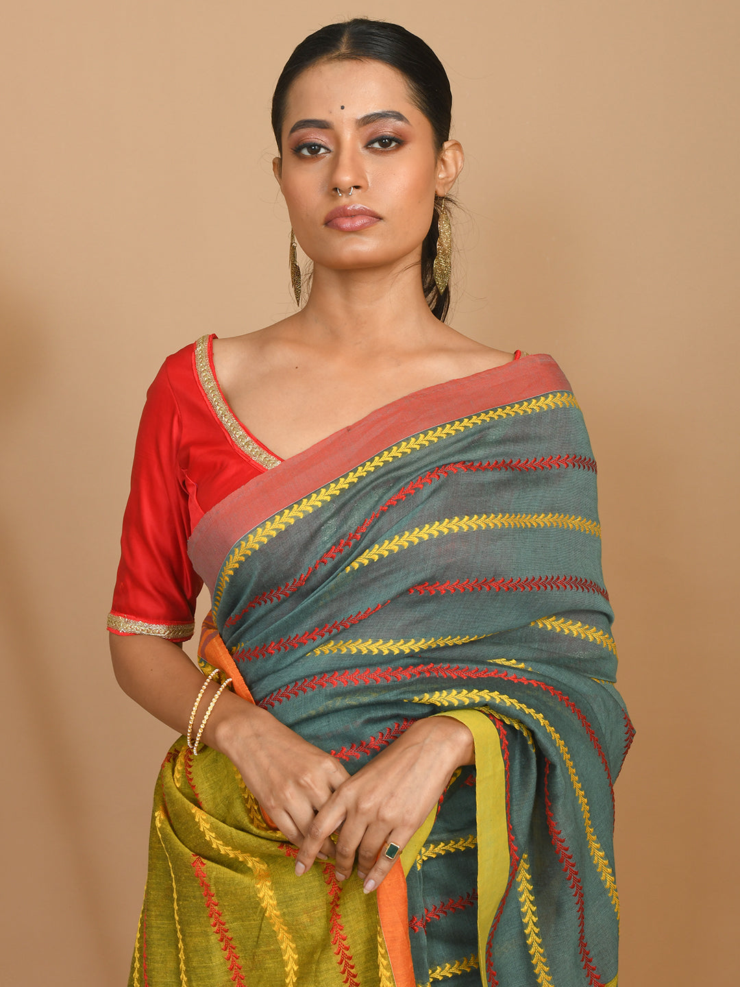 OCEAN HUES (HANDLOOM 100% PURE COTTON SAREE)