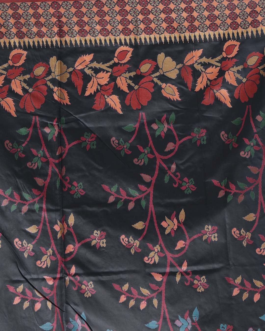 Jamdani Black Woven Design Traditional Wear