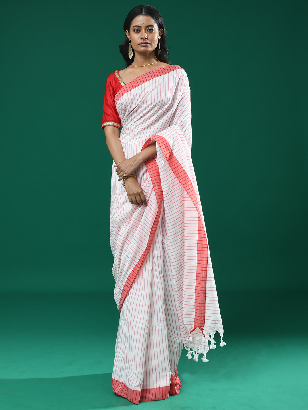 IVORY STRIPES (SAREE)