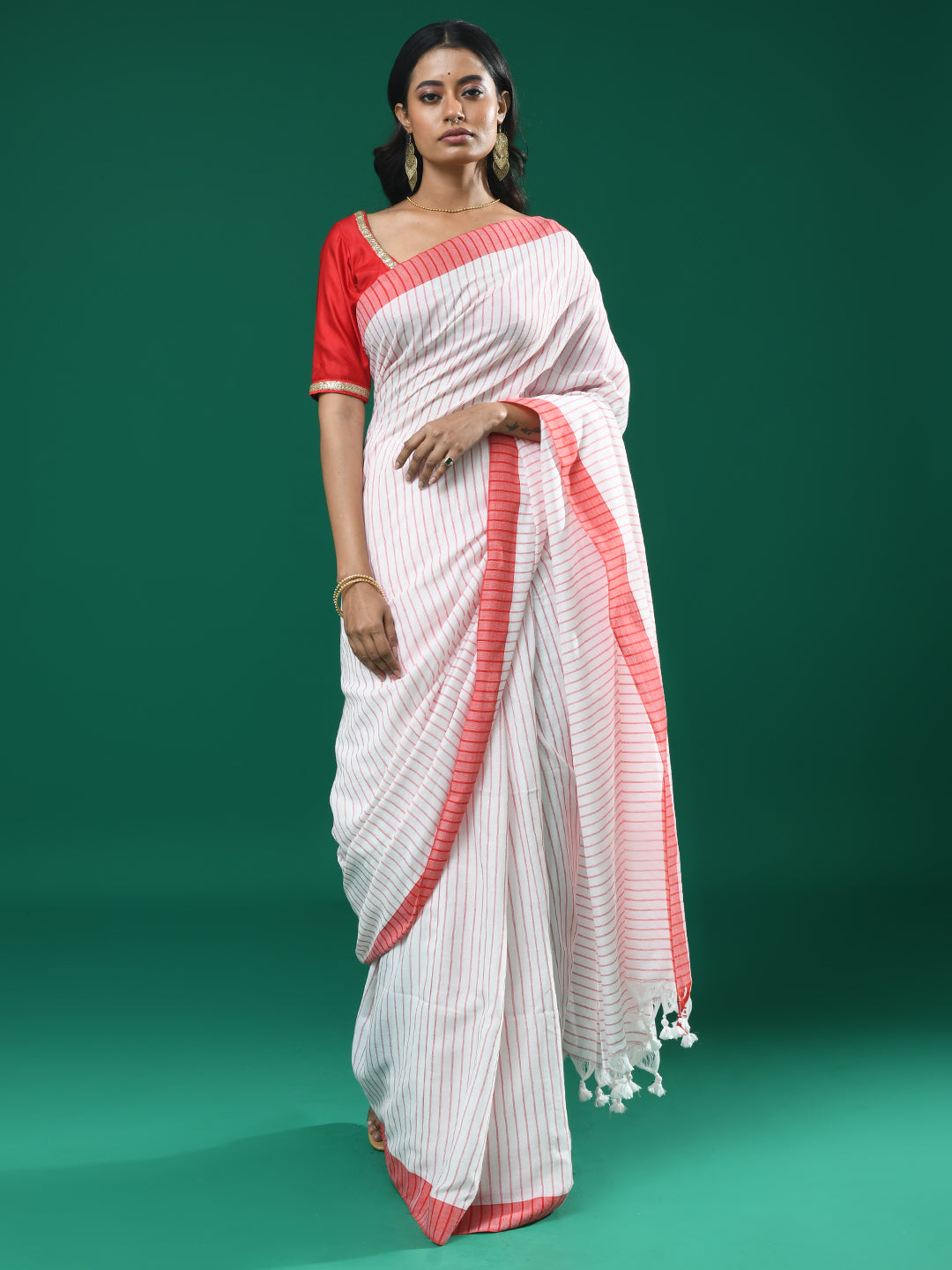 IVORY STRIPES (SAREE)