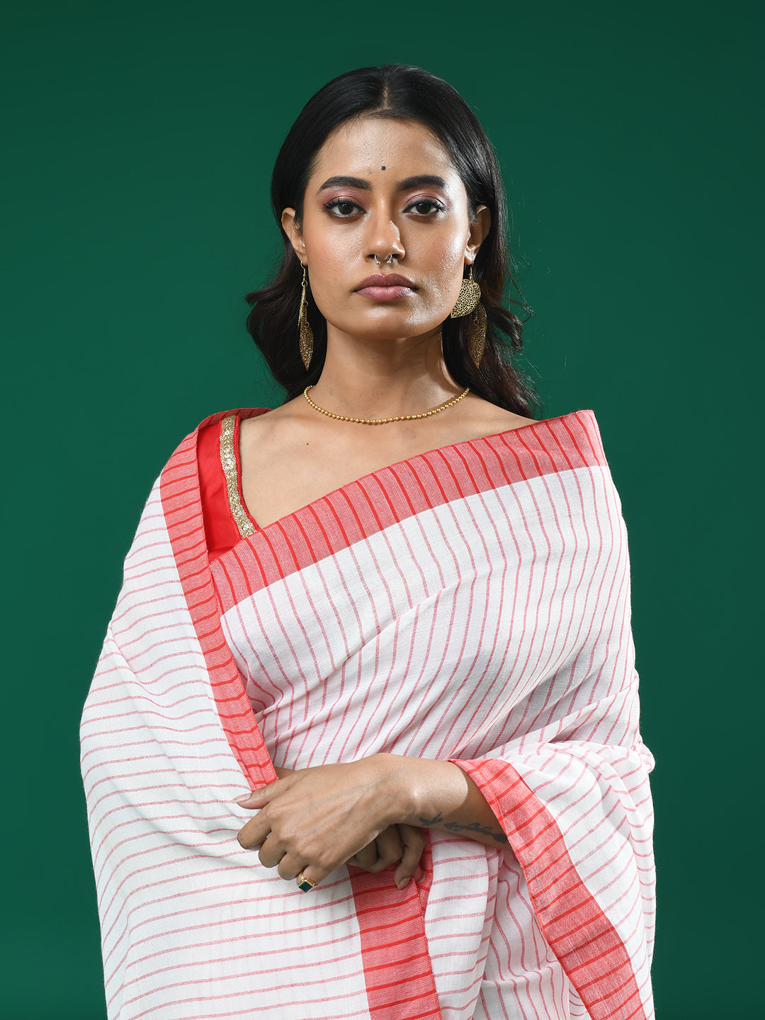 IVORY STRIPES (SAREE)