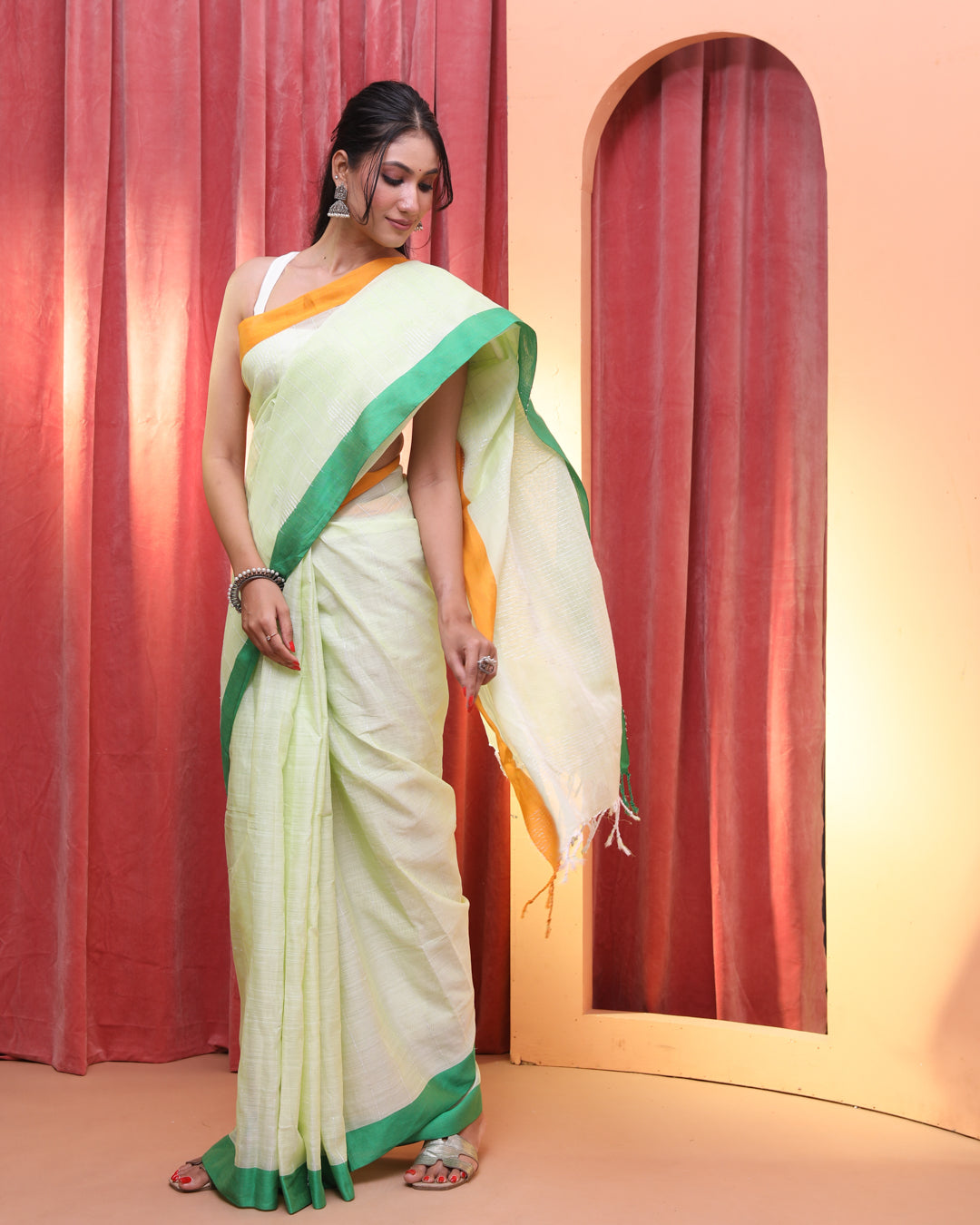 VERDANT STRIPES (SAREE)