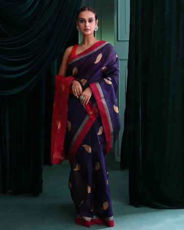 MAGENTA MAJESTY (HANDLOOM 100% PURE COTTON SAREE)