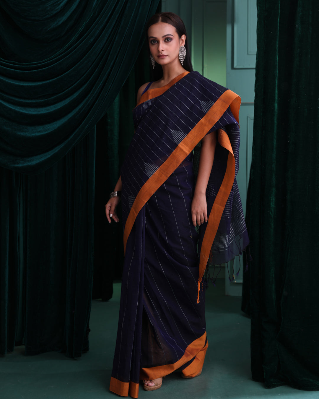 MIDNIGHT STRIPES (SAREE)