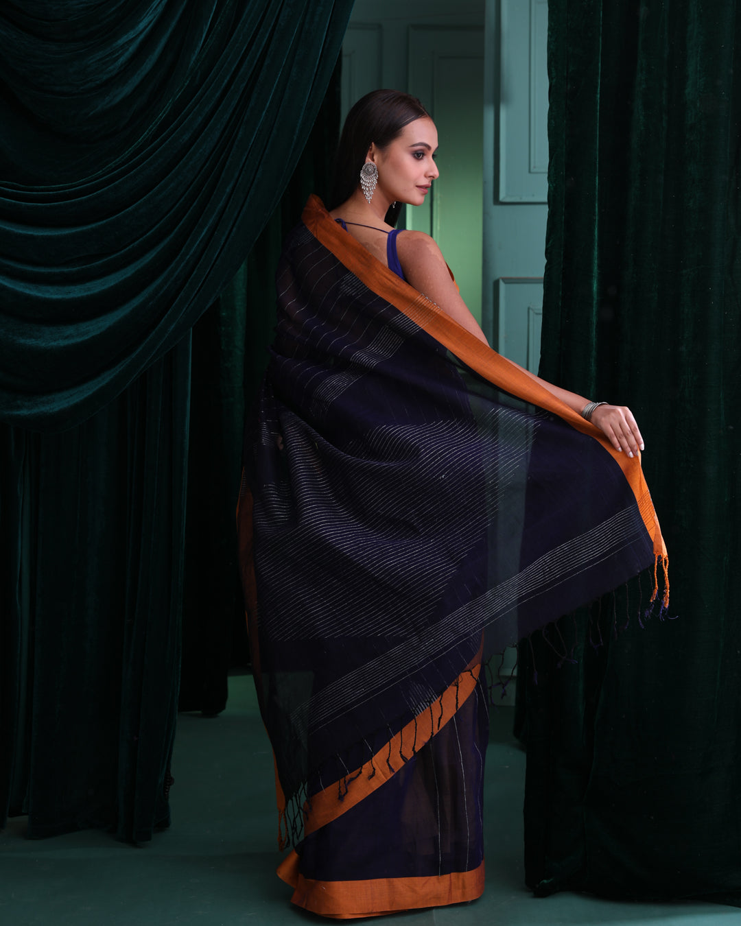 MIDNIGHT STRIPES (SAREE)