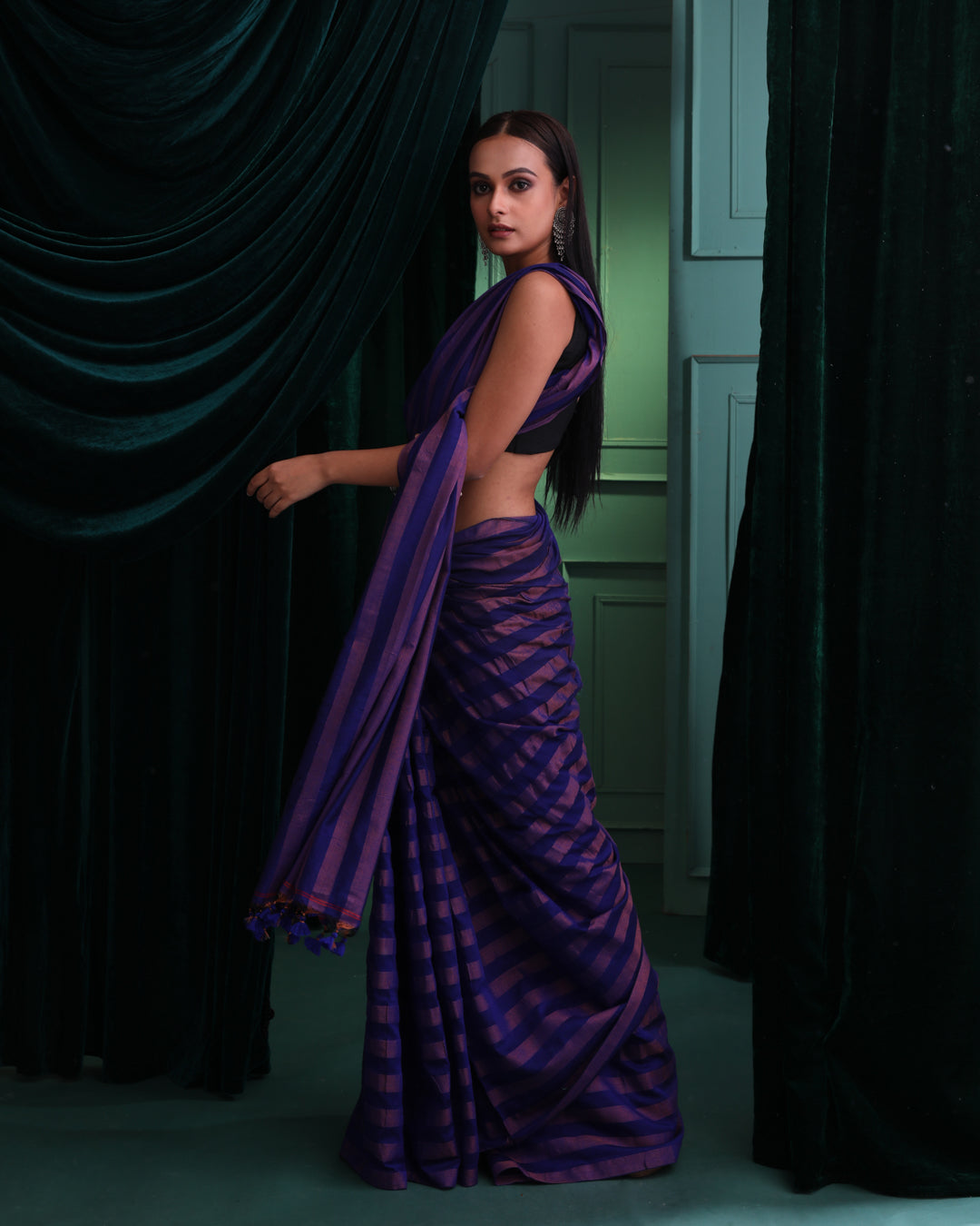 MIDNIGHT ELEGANCE (SAREE)