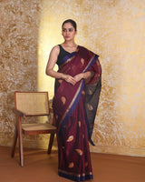MAJESTIC BLUE (HANDLOOM 100% PURE COTTON SAREE)
