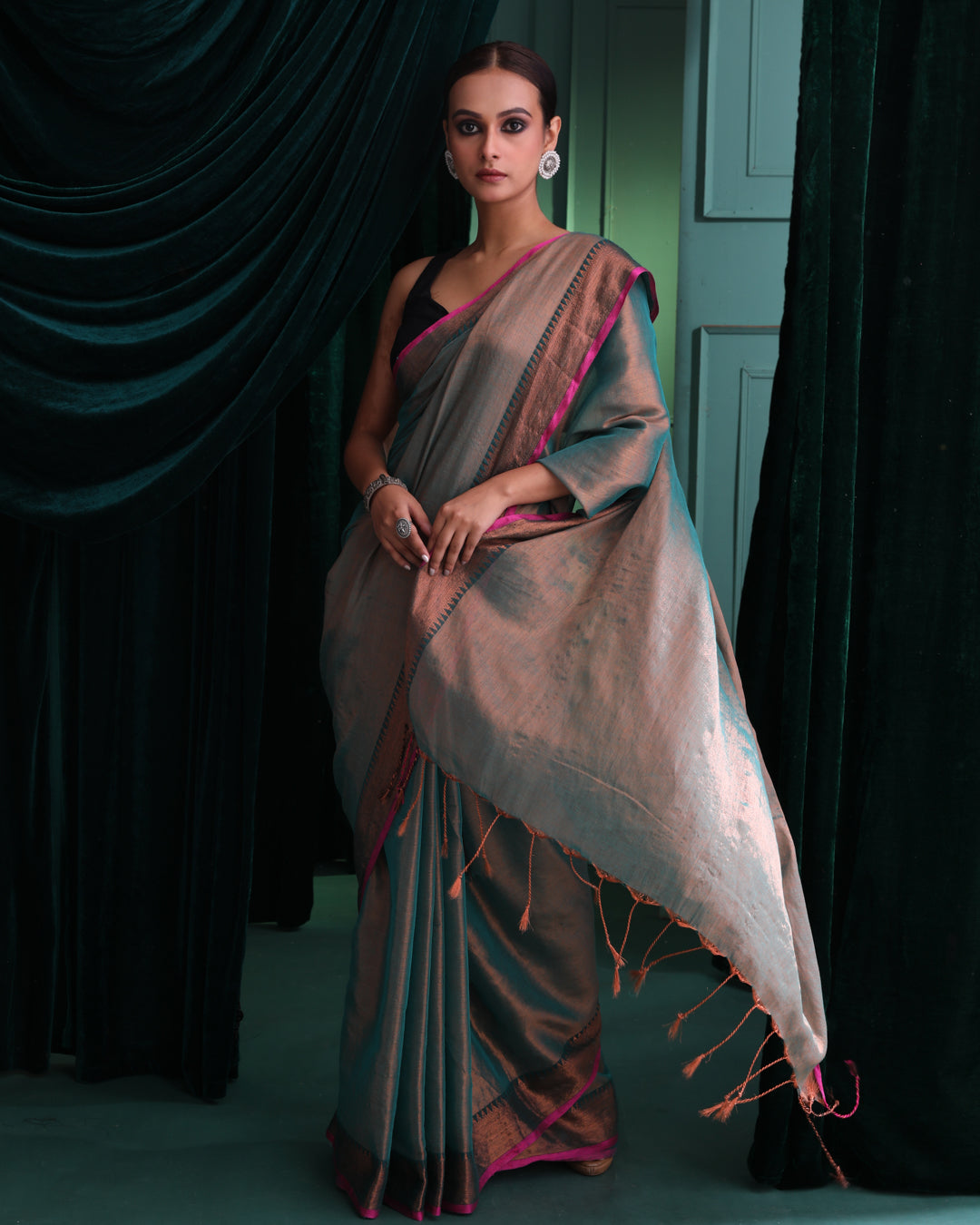 TEAL TWILIGHT (SAREE)