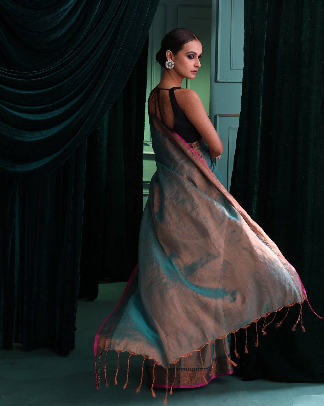 TEAL TWILIGHT (SAREE)