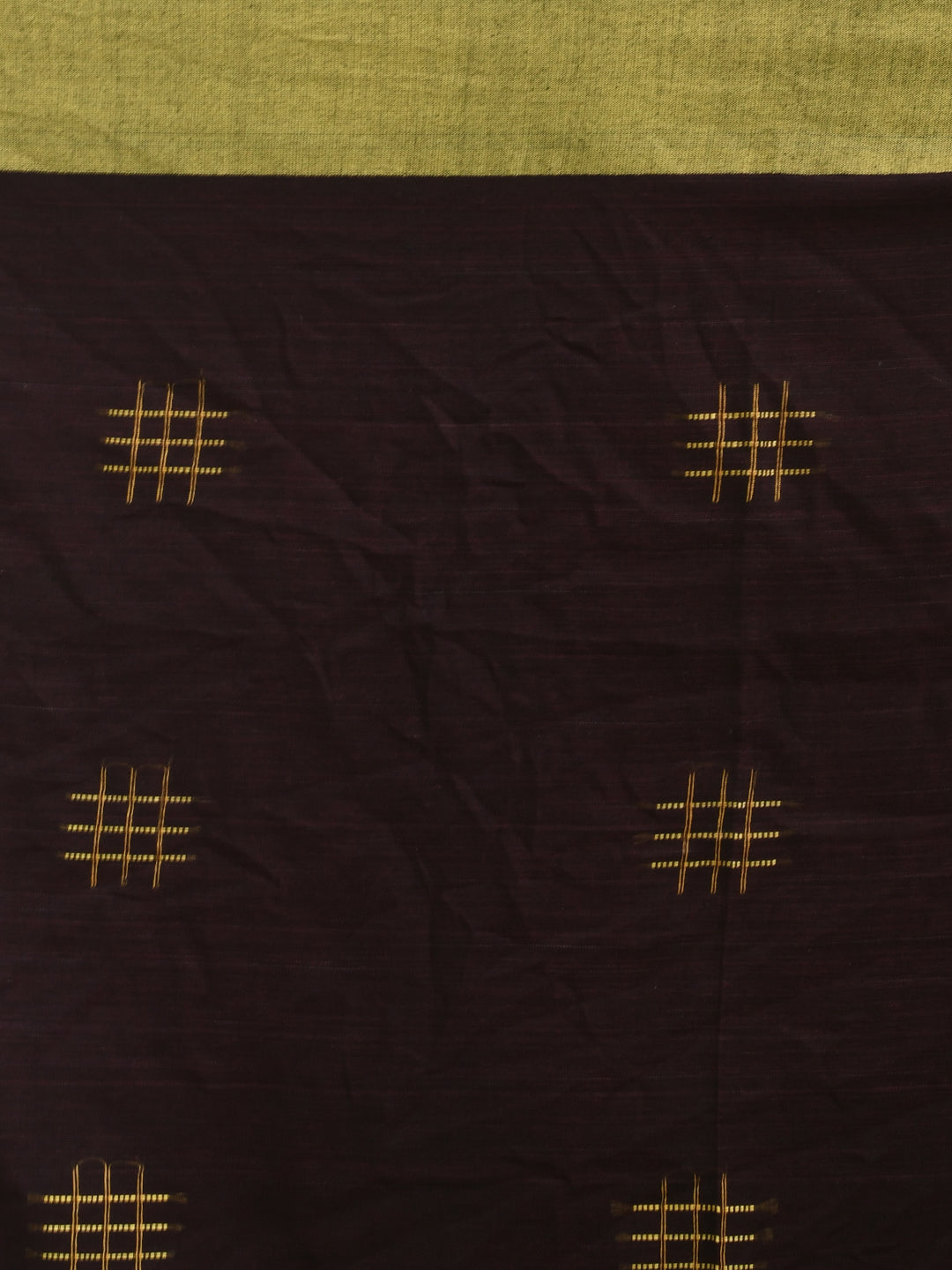 Ikat Brown Woven Design Daily Wear  Saree