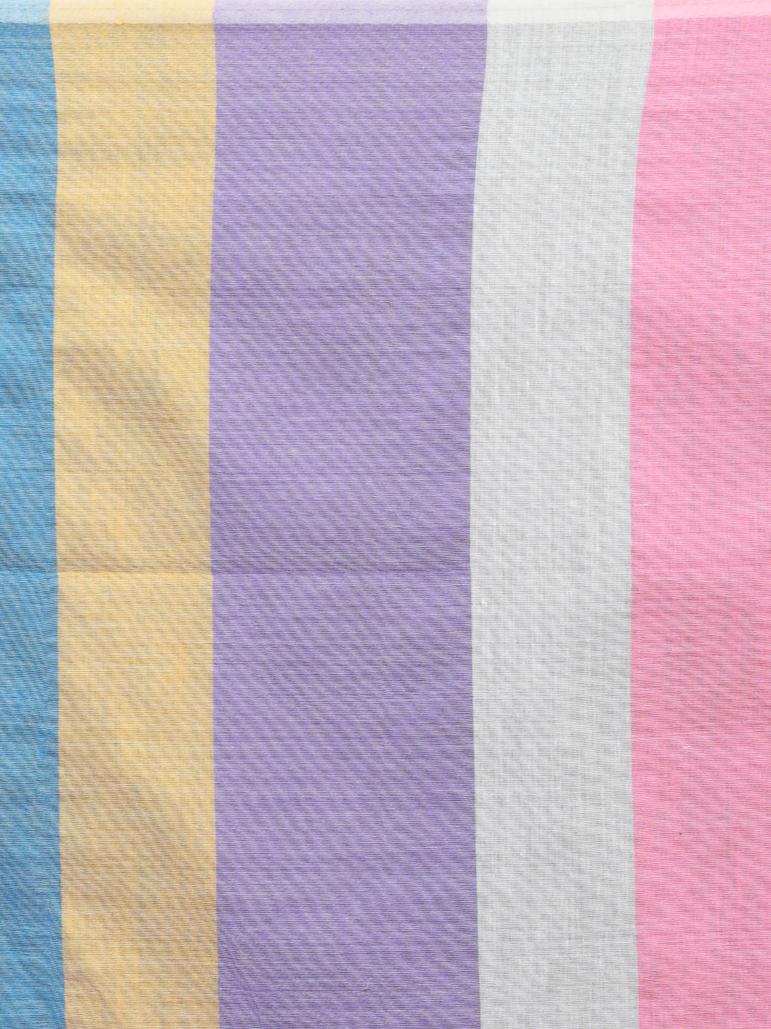Multi Coloured Striped Daily Wear  Saree