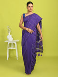 ROYAL VIOLET (BENGAL HANDLOOM COTTON BLEND SAREE)