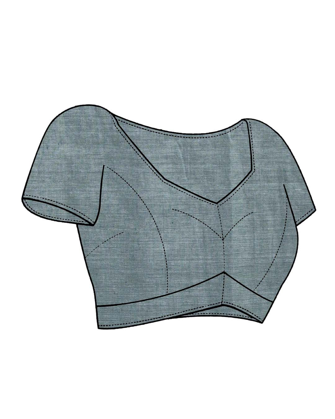 TEAL TRANQUILITY (BENGAL HANDLOOM COTTON BLEND SAREE)