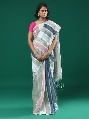 URBAN SERENITY (BENGAL HANDLOOM COTTON BLEND SAREE)