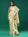 GOLDEN GLOW (BENGAL HANDLOOM COTTON BLEND SAREE)