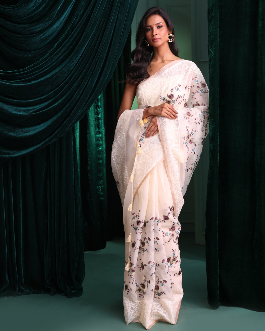 IVORY ELEGANCE (BANARASI ART SILK SAREE)