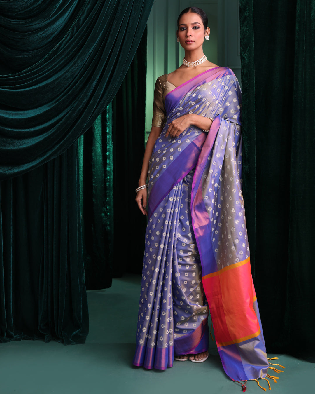 AZURE WEAVE (BANARASI ART SILK SAREE)