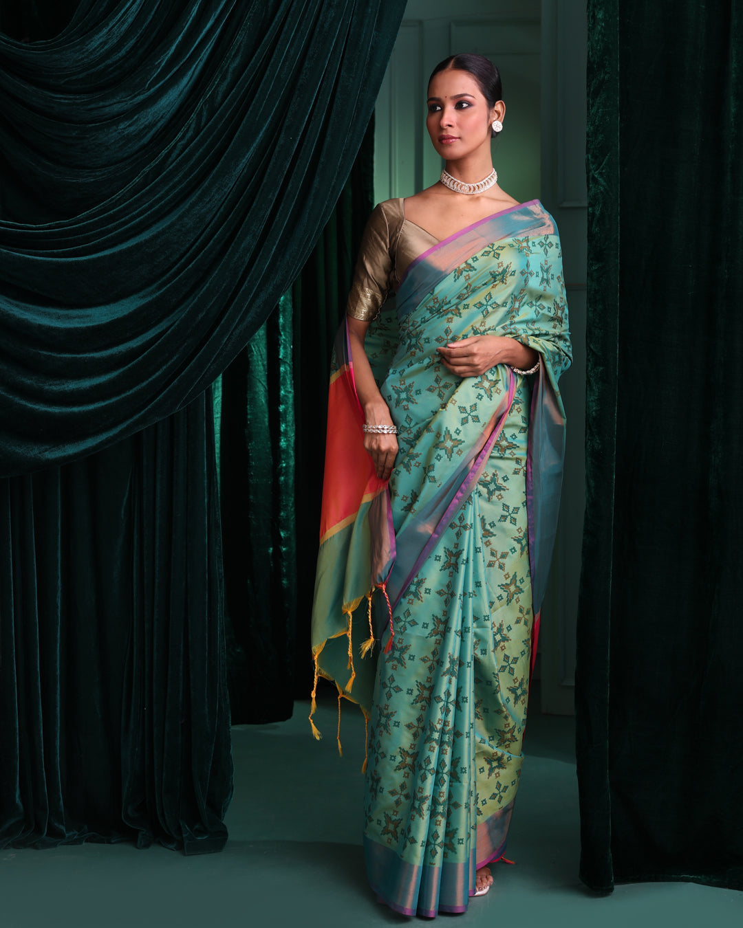 VERDANT WEAVE (BANARASI ART SILK SAREE)