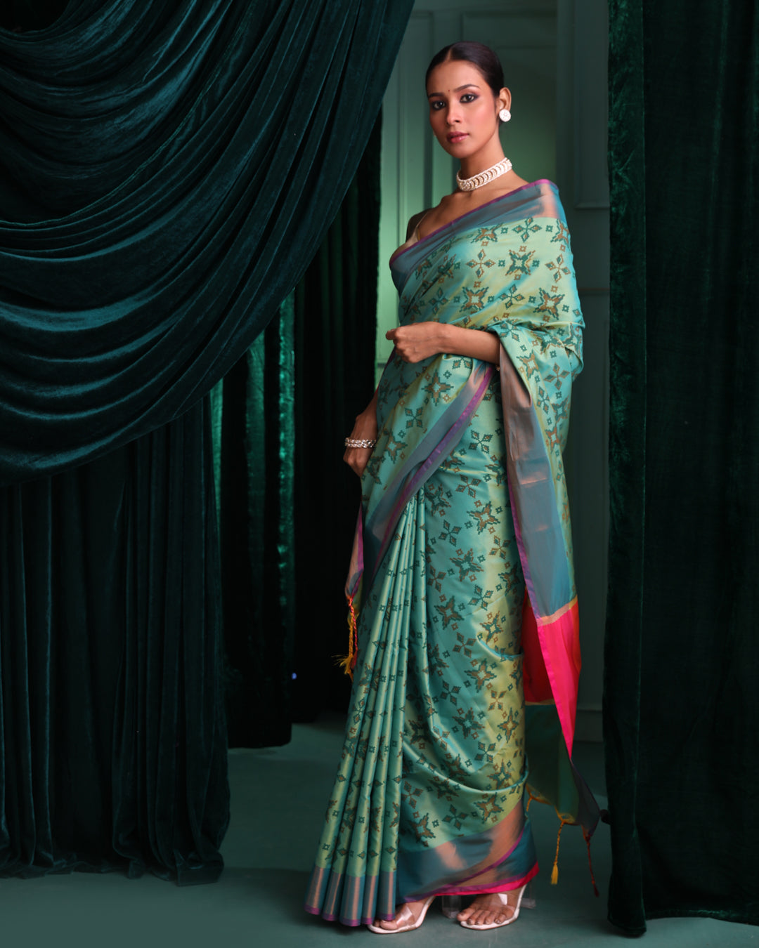 VERDANT WEAVE (BANARASI ART SILK SAREE)