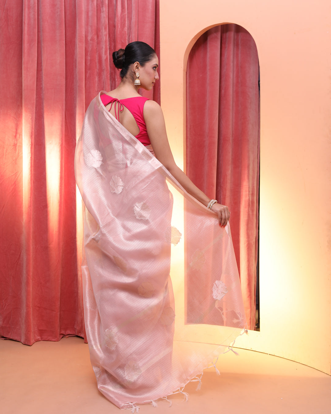 PINK ELEGANCE (BANARASI ART SILK SAREE)