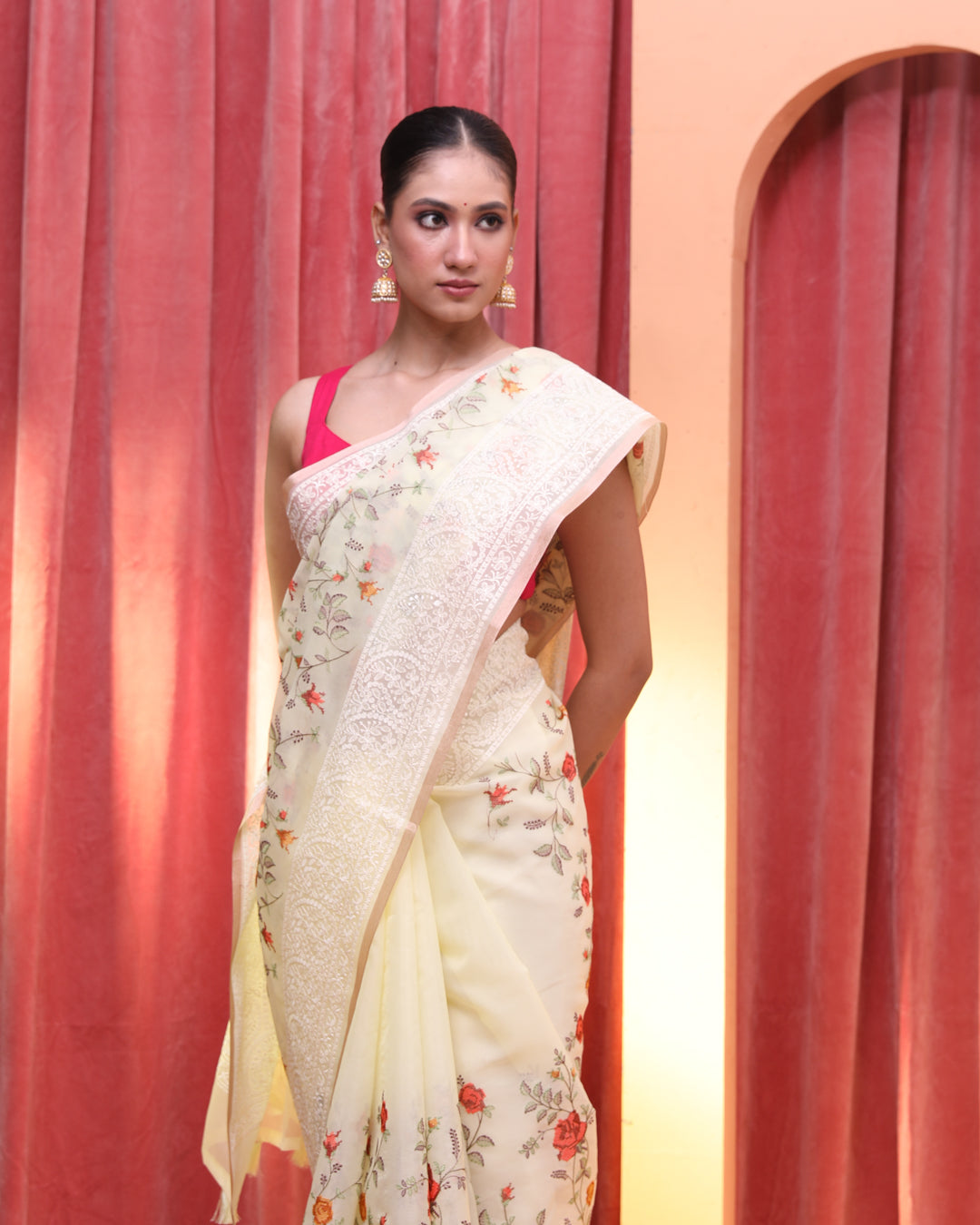 GOLDEN RADIANCE (BANARASI ART SILK SAREE)