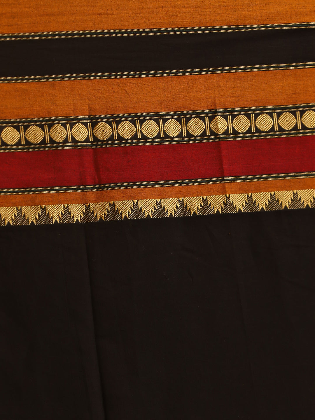 Indethnic Black Solid Saree - Saree Detail View