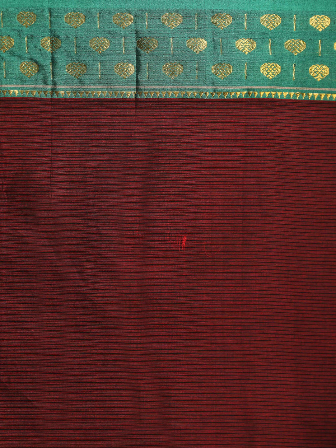 Indethnic Maroon Solid Saree - Saree Detail View