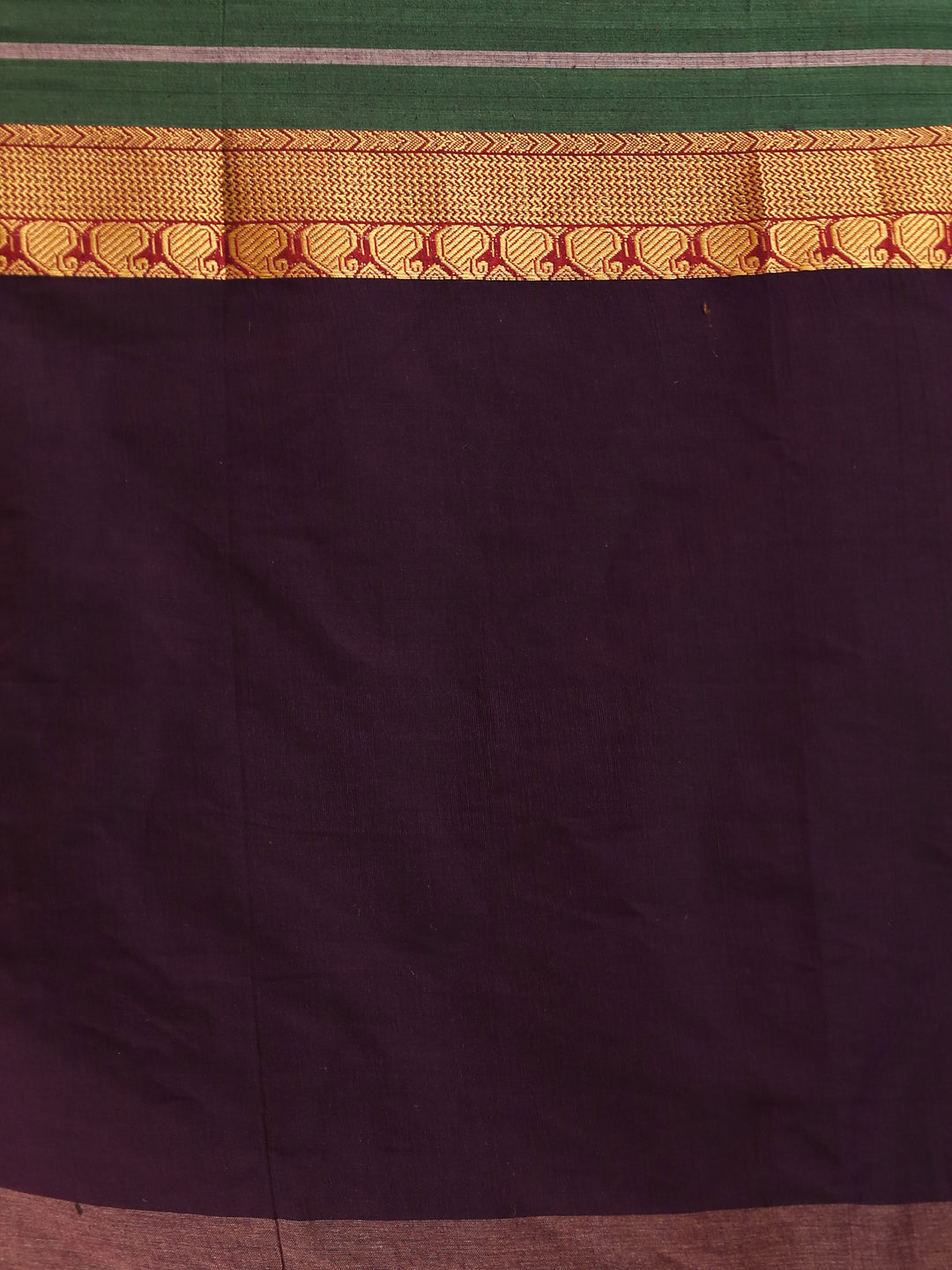 Indethnic Purple Solid Saree - Saree Detail View