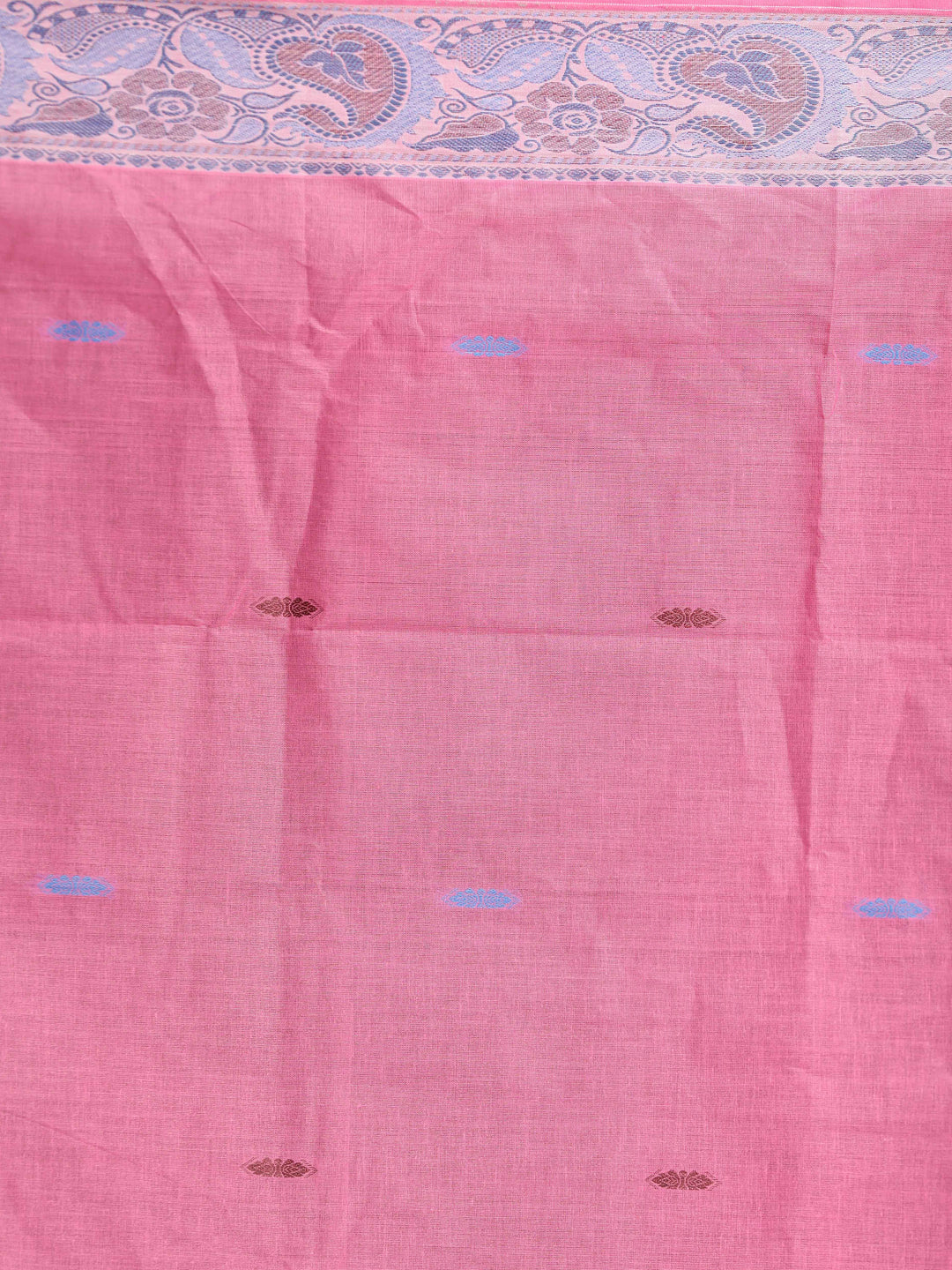 Indethnic Pink Woven Design Saree - Saree Detail View