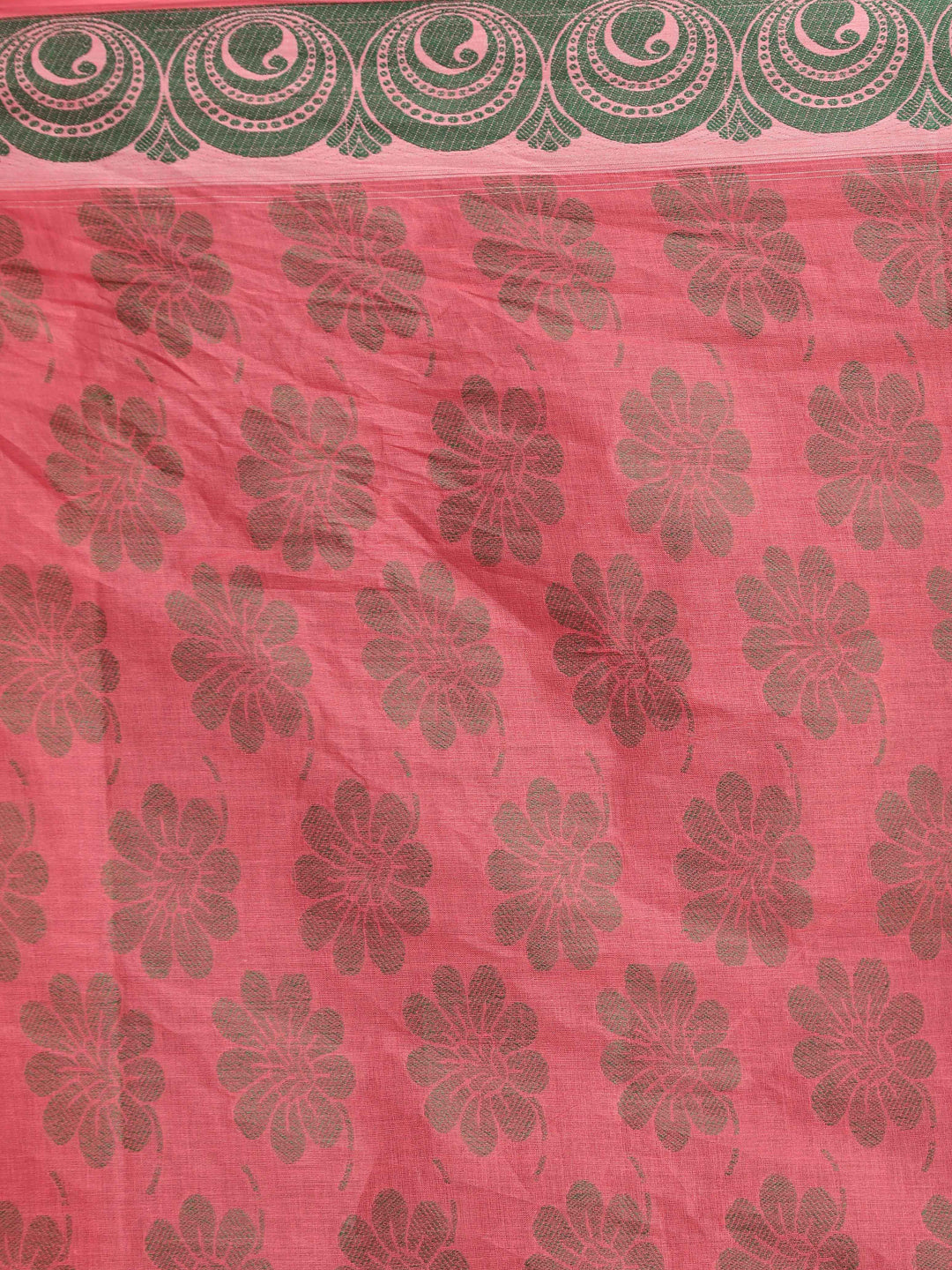 Indethnic Pink Woven Design Saree - Saree Detail View