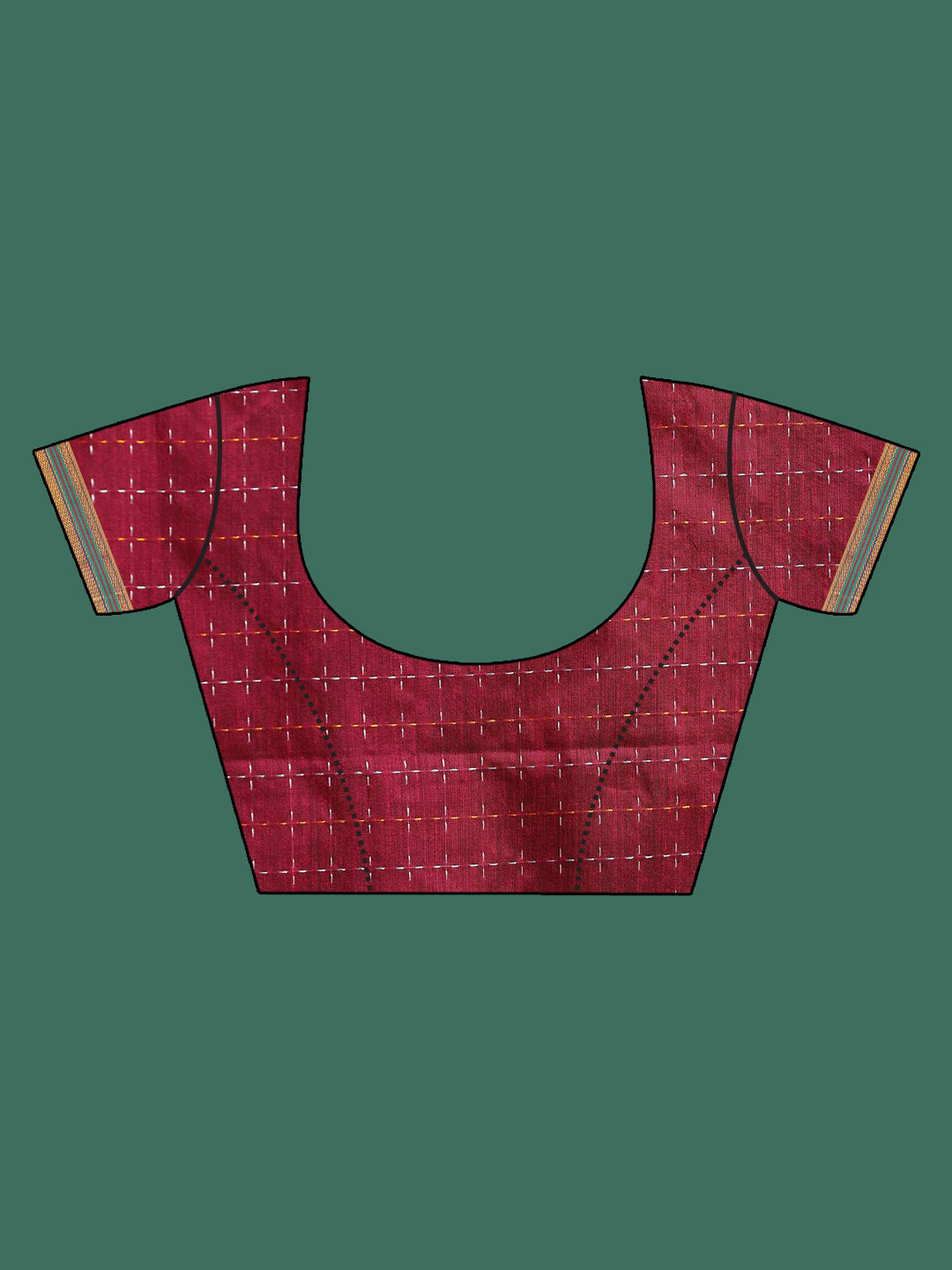 Indethnic Pink Woven Design Saree - Blouse Piece View