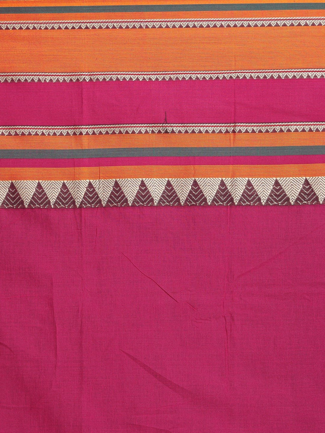 Indethnic Purple Pure Cotton Solid Saree - Saree Detail View